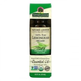 100% Pure Lemongrass Essential Oil Nature's Answer 15 ml.