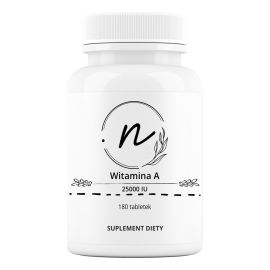 Witamina A 25000 IU 180 tabletek | NaturePRO