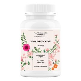 Pikolinian cynku 50 mg 90 tabletek wege | Manufaktura Witamin