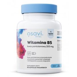 Witamina B5 Kwas Pantotenowy Osavi 200mg - 90 vegan kapsułek