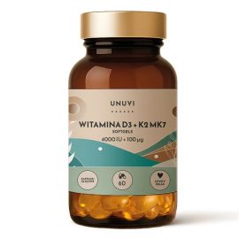 Witamina D3 + K2 4000 IU 100 μg 60 kapsułek olejowych (Softgel) UNUVI