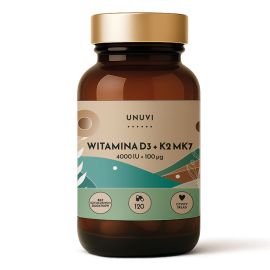 Witamina D3 + K2 4000 IU 100 μg 120 kapsułek UNUVI