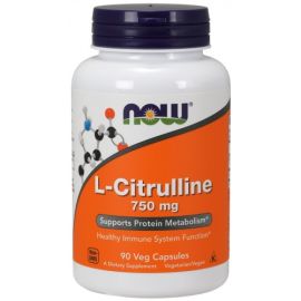 L-Citrulline NOW Foods 750mg - 90 wegetariańskich kapsułek
