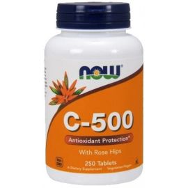 Vitamin C-500 with Rose Hips NOW Foods 250 tabletek