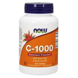 Vitamin C-1000 with Rose Hips & Bioflavonoids NOW Foods 100 tabletek