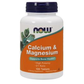 Calcium & Magnesium NOW Foods 100 tabletek