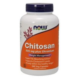 Chitosan NOW Foods 500mg Plus Chromium - 240 wegetariańskich kapsułek