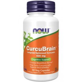 CurcuBrain NOW Foods 50 wegetariańskich kapsułek