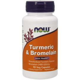 Turmeric & Bromelain NOW Foods 90 wegetariańskich kapsułek