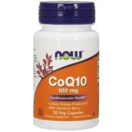 CoQ10 with Hawthorn Berry NOW Foods 100mg - 30 wegetariańskich kapsułek
