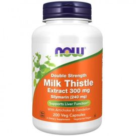 Milk Thistle Extract with Artichoke & Dandelion NOW Foods 300mg Double Strength - 200 wegetariańskich kapsułek