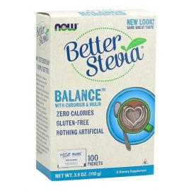 Better Stevia Balance with Chromium & Inulin NOW Foods 100 packets