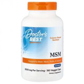MSM with OptiMSM Doctor's Best 3000mg - 180 wegetariańskich kapsułek